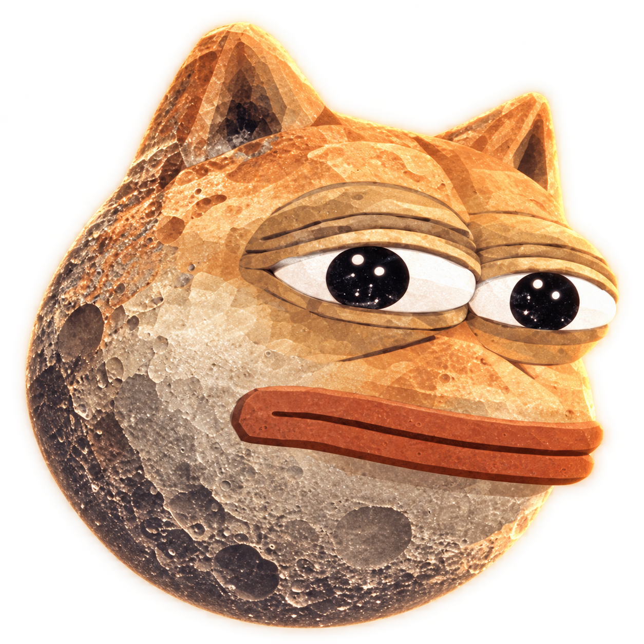 The Last Dope, a cratered moon with a sleepy cat face